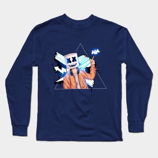 Marshmello Smile Music Party Long Sleeve T-Shirt